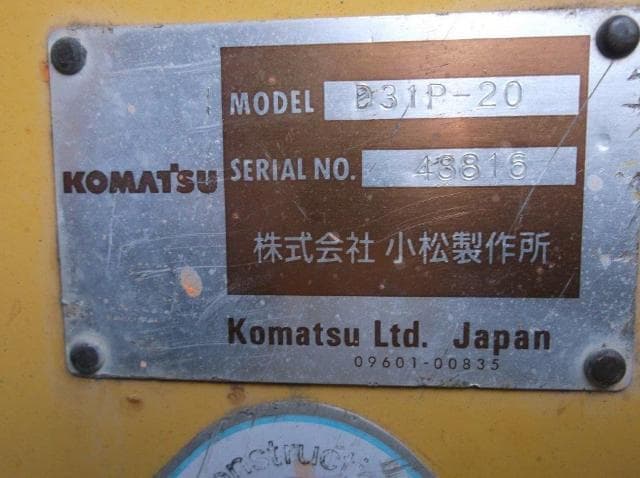 Komatsu D31P-20 Year: 1999 Bulldozer - photo 4