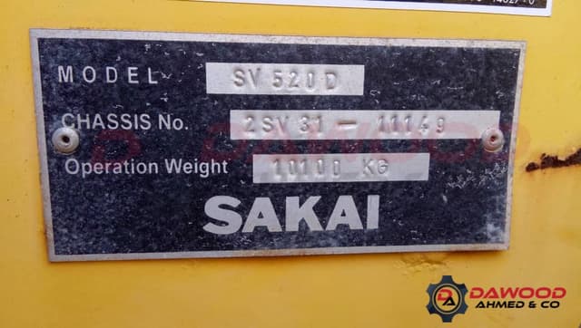 Used Sakai SV520D Vibratory Roller, S/no: 2SV31-11149 Year: 2015 - photo 4